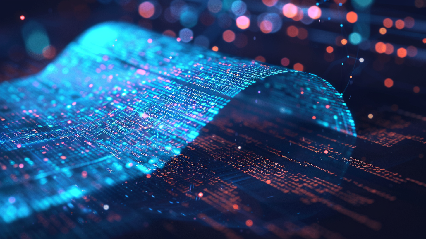artistic representation of a prime brokerage agreement document transforming into a digital code,