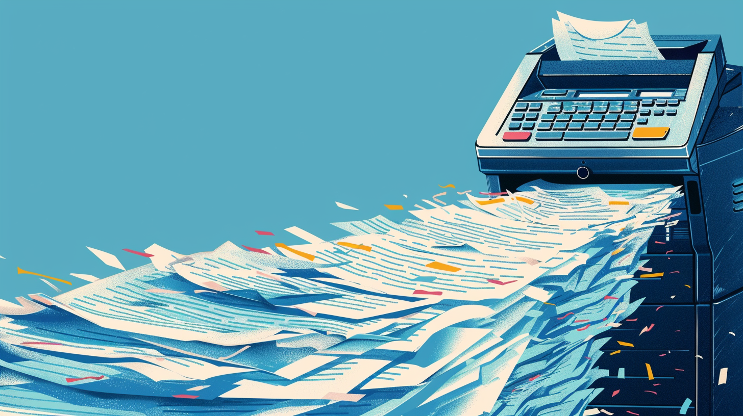 Fax paper on Wall Street