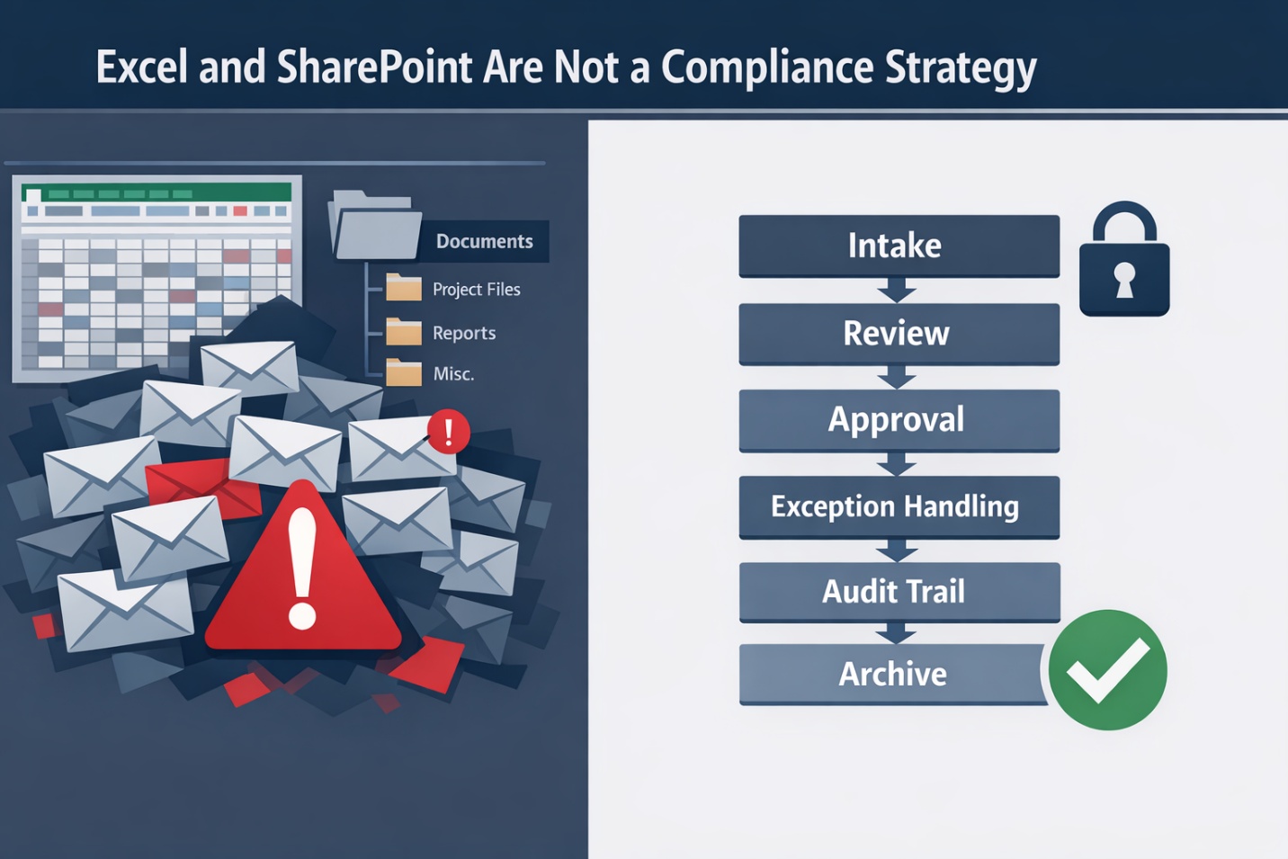 Excel and SharePoint are not a compliance strategy