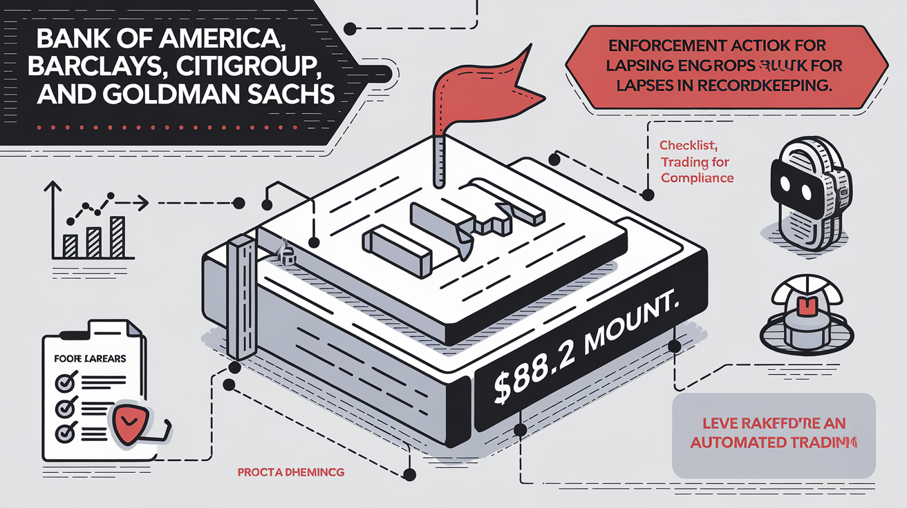 Bank of America, Barclays, Citigroup, and Goldman Sachs" enforcement action drops stock for lapses in recordkeeping