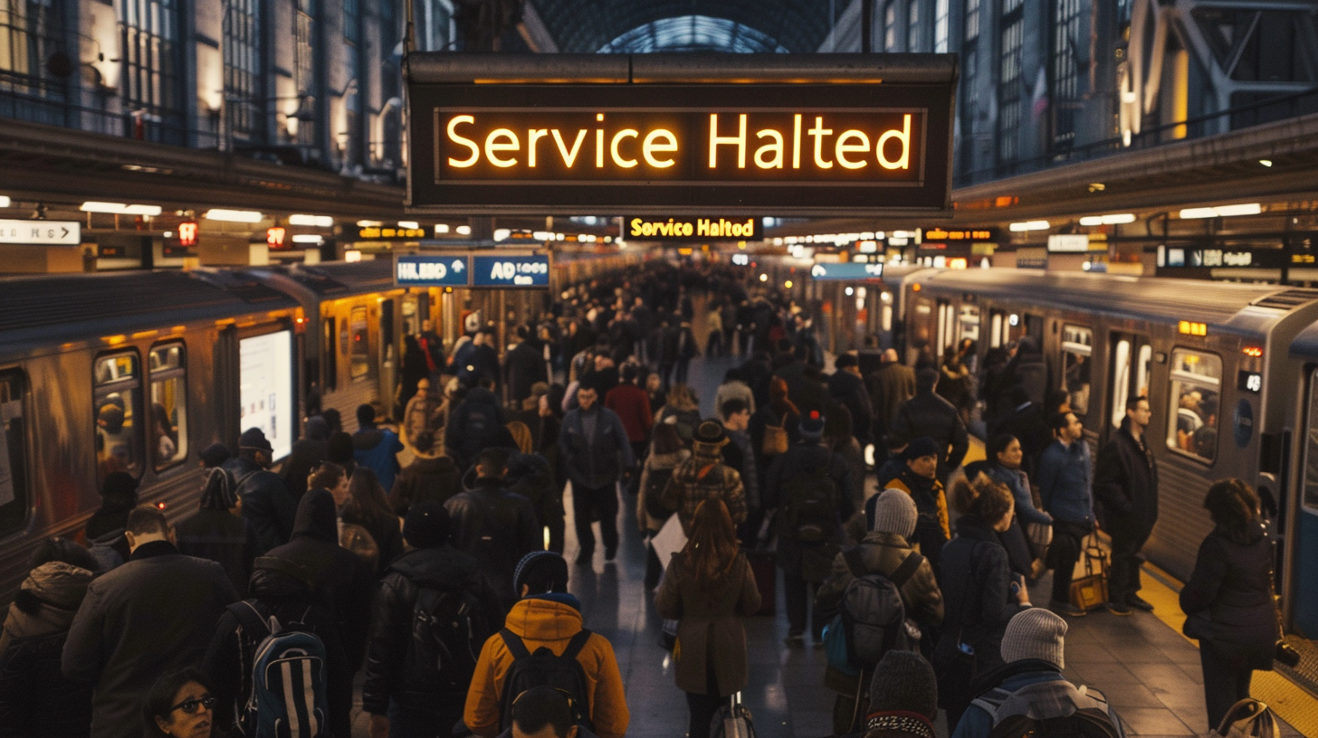 New York City train station Service Halted