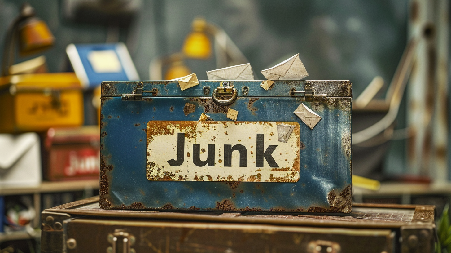 "junk" email tab filled with important messages